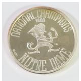 Notre Dame Natl. Champions 1 Troy Oz. Silver Round