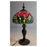 Tiffany Syle Tulip Stained Glass Table Lamp