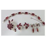 Eisenberg Ice & Kramer Of NY Red Rhinestone