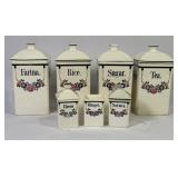 German Porcelain Kitchen Canister Set