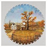 Handpainted Landscape Scene On Saw Blade