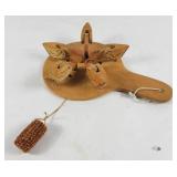 Indiana Hardwood Pecking Chickens Toy