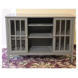 Modern Wooden Grey TV Stand Console Cabinet
