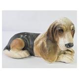 Vintage Basset Hound Dog Resin Statue