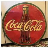HUGE Coca-Cola Metal Advertising Sign
