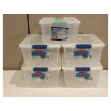 Rubbermaid + 15 Qt. LatchTopper Storage Boxes (5)