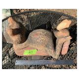 CLAY FROG ON LOG