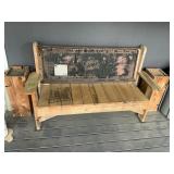 ANTIQUE FORD TAILGATE BENCH CUSTOM 68"LX24"W