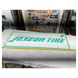 JETZON TIRE SIGN PAINTED TIN  48" X 18"