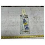 NUGRAPE SODA THERMOMETER, NEEDS TUBES, 13.5"X6"
