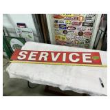 PORCELAIN SERVICE SIGN, #9004 60" X 10"