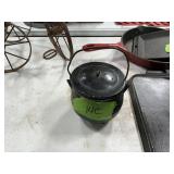 CAST IRON CAULDRON 5"TALL X 6"WIDE
