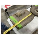 NATIVE AMERICAN METATE GRINDING STONE 15"X11"X4.5"