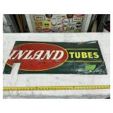 INLAND TUBES SIGN, 37" X 16" AS IS