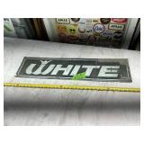 WHITE TRUCK SIGN, 32" X 8"