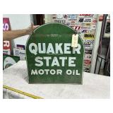 QUAKER STATE MOTOR OIL SIGN 29" X 26.5" 1950S