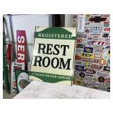 TEXACO REST ROOM SIGN A-6-61 VINTAGE 37.5" X 30"
