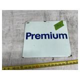 PORCELAIN PREMIUM PUMP PLATE 14" X 12"