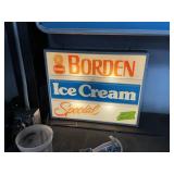BORDEN ICECREAM SPECIAL-LIGHTED SIGN 19" X 15"