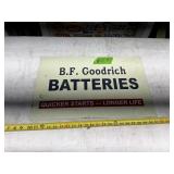 BF GOODRICH BATTERY SIGN, 14" X 21 3/4"