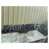 BLACK METAL LETTERS X 13 18" TALL