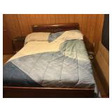 QUEEN BED W FOOT AND HEAD BOARD, 57" W X 87"L