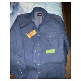 WRANGLER DENIM COWBOY CUT SHIRT NEW, SIZE L +JEANS
