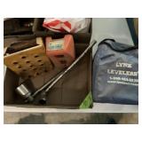WHEEL CHOCKS, LYNX LEVELERS, WRENCHES