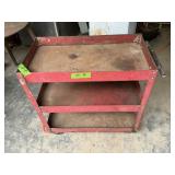 RED ROLLING CART, 32"HX33"WX16"D