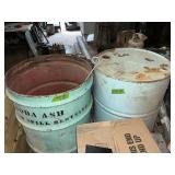 2 METAL BARRELS