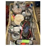 METAL CART-DROP SIDES W GARDENING CONTENTS