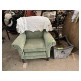 ARMCHAIR AND FAKE PLANT LOT