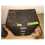 BROWN PLASTIC DRAWERS