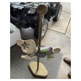 CERAMIC CAROUSEL HORSE ON STAND