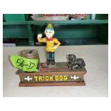 CAST IRON TRICK DOG BANK WORKS NO HOOD
