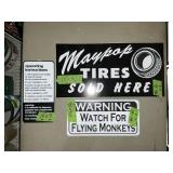METAL ONE SIDED SIGNS X3