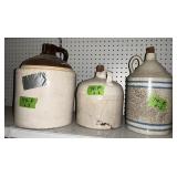 CRACKED JUGS X3