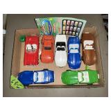 PLASTIC + METAL CORVETTE TOY CARS