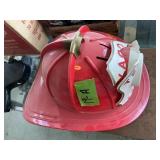 TEXACO FIRE CHIEF HELMET-DAMAGED MISSING EAGLE