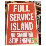 1 SIDED METAL FULL SERVICE ISLAND SIGN