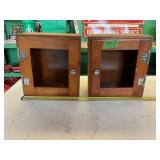 2 WOOD CABINETS, NO GLASS 8'DX12.5'WX14'T