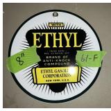 METAL ETHYL GASOLINE SIGN, 1SIDED