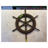 WOODEN BOAT STEERING WHEEL