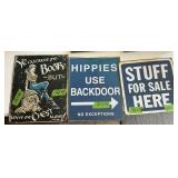 METAL SIGNS X3 1 SIDED