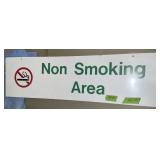 METAL NON SMOKING AREA SIGN 2 SIDED