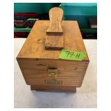 GRIFFIN- WOOD SHOE SHINE BOX + CONTENTS