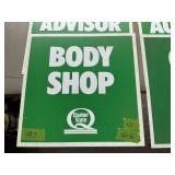 QUAKER STATE SIGNS- 1 SIDES, 2 SIZES, 8 TOTAL