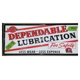 METAL LION LUBRICATION SIGN, 1 SIDED