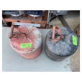 VINTAGE 5 GALLON GAS CANS X2