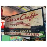 CHRIS CRAFT METAL ONE SIDED SIGN